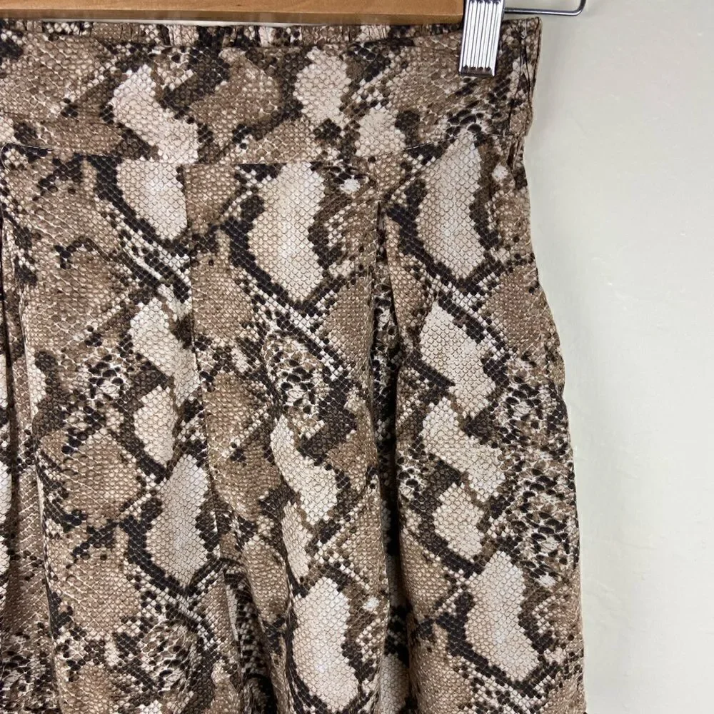 H&M Wide-Cut Snake Print Shorts